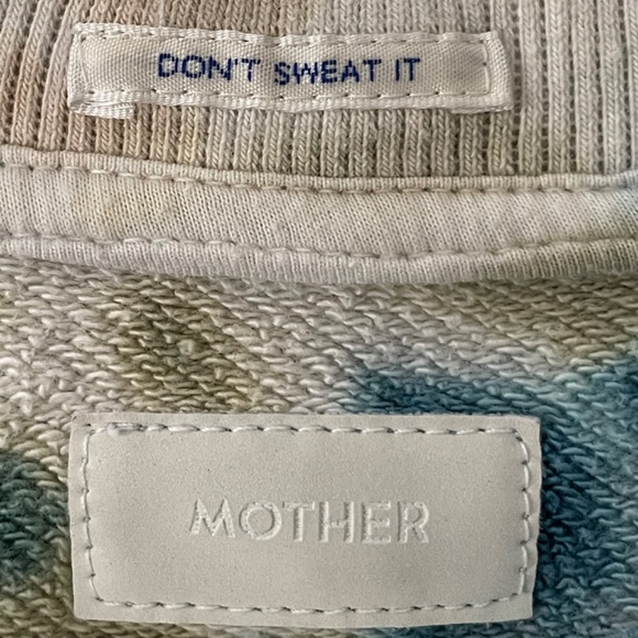 MOTHER The Loafer tie-dye crop crewneck sweatshirt size M - Picture 3 of 6